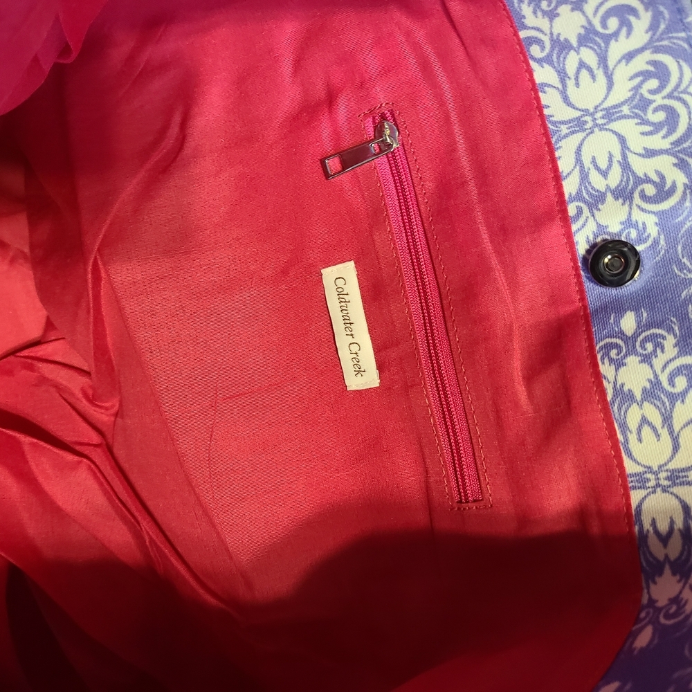 Coldwater Creek‎ Blue and Pink Geometric Tote - Picture 5 of 10